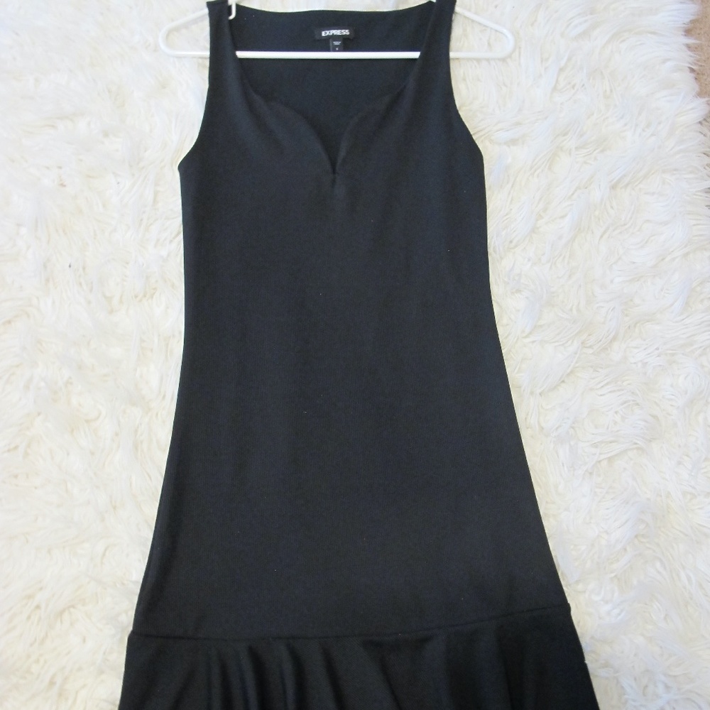 Express Women's Sleeveless Cocktail Little Black wedding party Dress Size Small - Picture 7 of 7